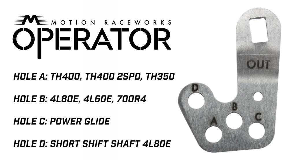 4L80E 4 Speed Standard Pattern Operator Series Billet Shifter Front Exit-Motion Raceworks-Motion Raceworks